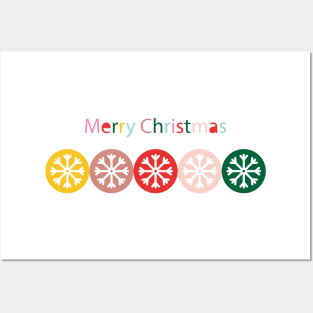 Colorful Merry Christmas Posters and Art